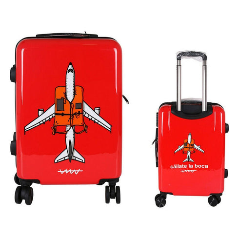 Maleta de Cabina Cállate la Boca Aterriza Rojo 39 x 22 x 57 cm