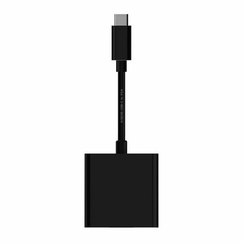 Adaptador USB-C Aisens Conversor USB-C a VGA, USB-C/M - HDB15/H, Negro, 15cm VGA