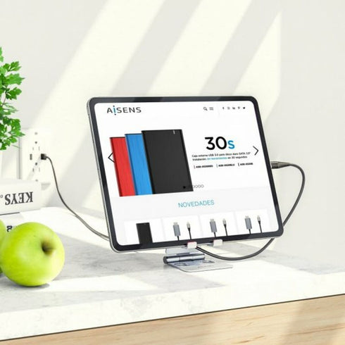 Soporte para móvil o tablet Aisens MS2PM-086 8" Plata