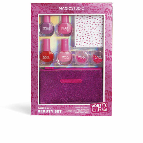 Set de Manicura Magic Studio Pretty Girls Infantil 8 Piezas