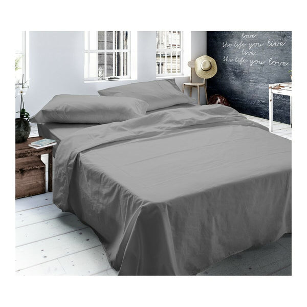Sábana Encimera Naturals Tencel Gris 160 x 270 cm (Cama de 90)