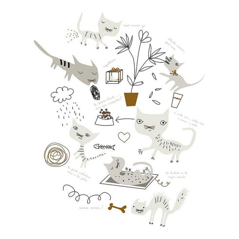 Funda Nórdica Panzup Cats Cama de 135/140 (220 x 220 cm)