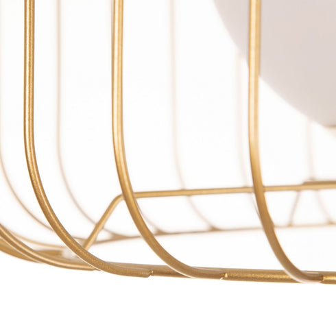 Lámpara de mesa Blanco Dorado Metal Cristal Hierro 30 x 30 x 48 cm