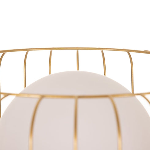 Lámpara de mesa Blanco Dorado Metal Cristal Hierro 30 x 30 x 48 cm