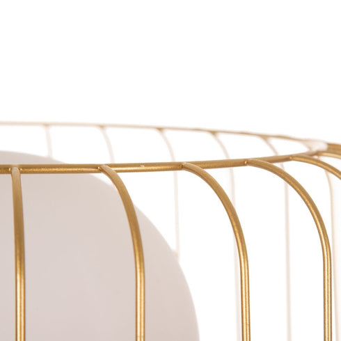 Lámpara de mesa Blanco Dorado Metal Cristal Hierro 30 x 30 x 48 cm