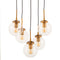 Lámpara de Techo 40 x 40 x 140 cm Cristal Dorado Metal