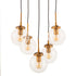Lámpara de Techo 40 x 40 x 140 cm Cristal Dorado Metal