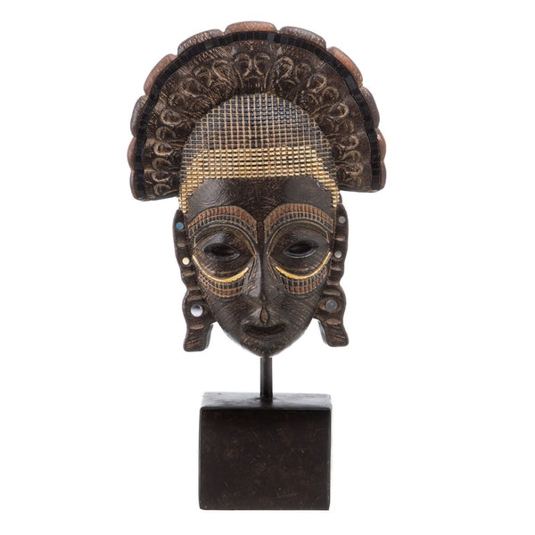 Figura Decorativa Marrón Africana 20 x 10 x 39,5 cm