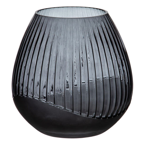 Jarrón Gris 23 x 23 x 23 cm Vidrio