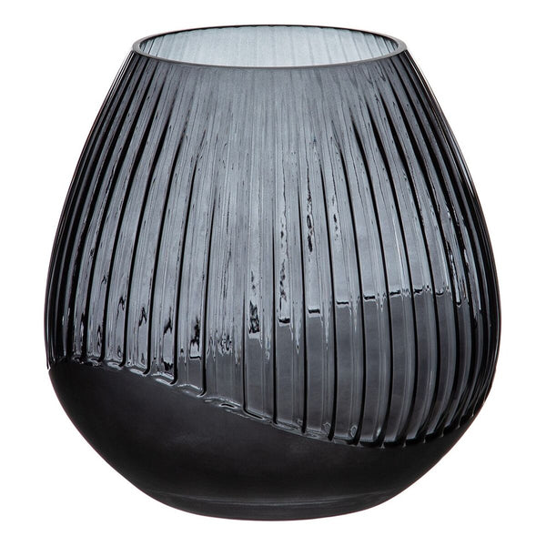 Jarrón Gris 23 x 23 x 23 cm Vidrio