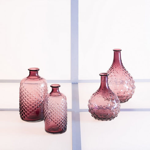 Jarrón Vidrio 13 x 13 x 25 cm Malva