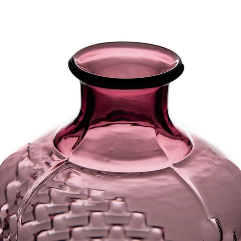 Jarrón Vidrio 13 x 13 x 25 cm Malva