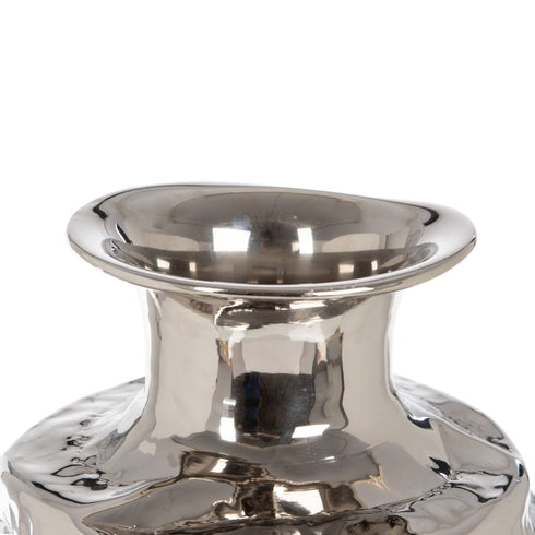 Jarrón 27,5 x 27,5 x 56 cm Plata Aluminio