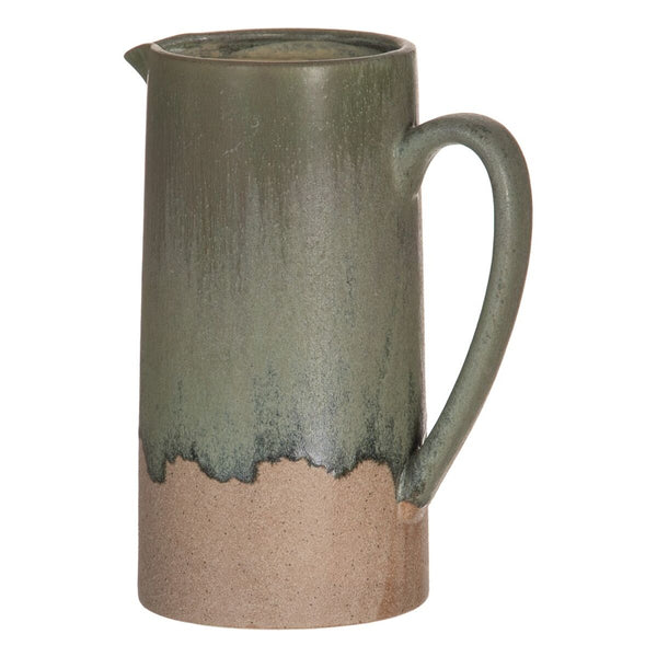 Jarrón Verde Crema Cerámica 19 x 12 x 23,5 cm