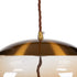 Lámpara de Techo Champán Cristal Metal 30 x 30 x 15 cm