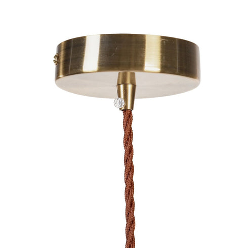 Lámpara de Techo Champán Cristal Metal 30 x 30 x 15 cm