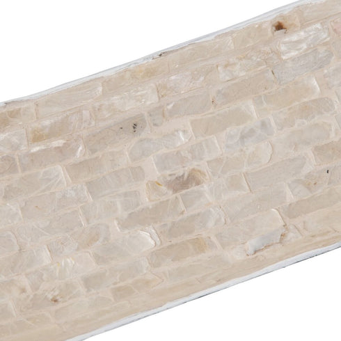 Centro de Mesa 40 x 10 x 4 cm Blanco Nácar