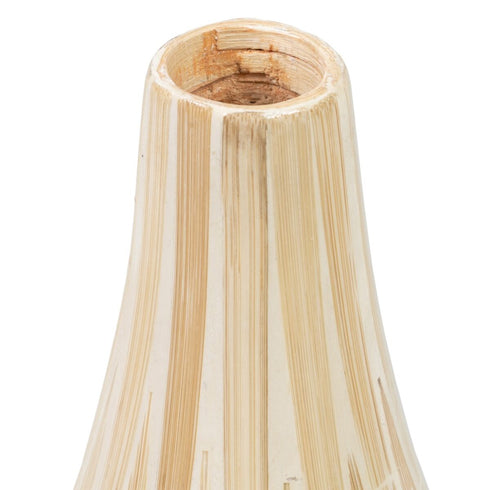 Jarrón 15 x 15 x 44 cm Beige Bambú