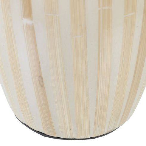 Jarrón 15 x 15 x 44 cm Beige Bambú