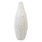Jarrón 18 x 18 x 52 cm Beige Nácar Madera MDF
