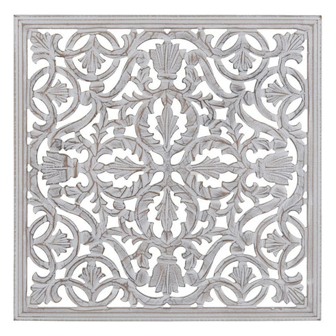 Decoración de Pared Blanco 60 x 1 x 60 cm DMF