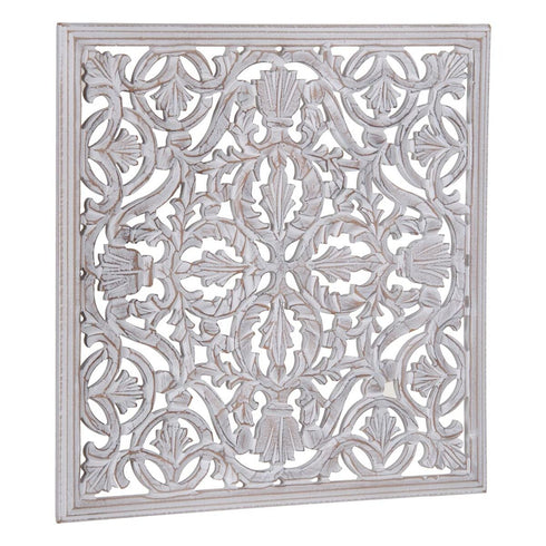 Decoración de Pared Blanco 60 x 1 x 60 cm DMF