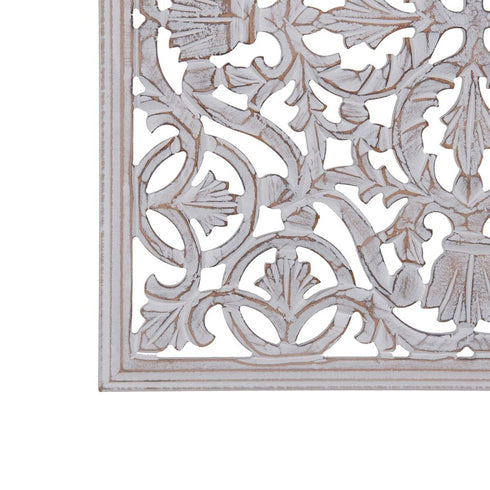 Decoración de Pared Blanco 60 x 1 x 60 cm DMF