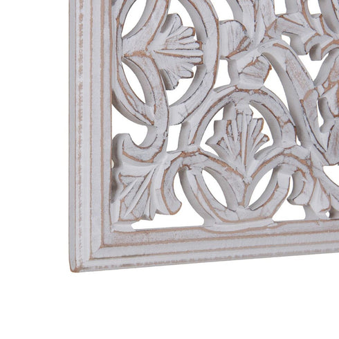 Decoración de Pared Blanco 60 x 1 x 60 cm DMF