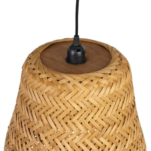 Lámpara de Techo 35,5 x 35,5 x 30,5 cm Natural Bambú (2 Unidades)