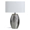 Lámpara de mesa 18 x 31,8 x 44,5 cm Cerámica Plata