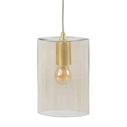 Lámpara de Techo 15 x 15 x 22,2 cm Cristal Dorado Hierro Ø 15 cm