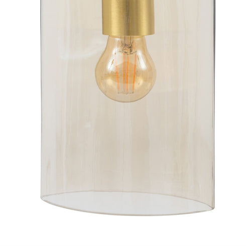 Lámpara de Techo 15 x 15 x 22,2 cm Cristal Dorado Hierro Ø 15 cm