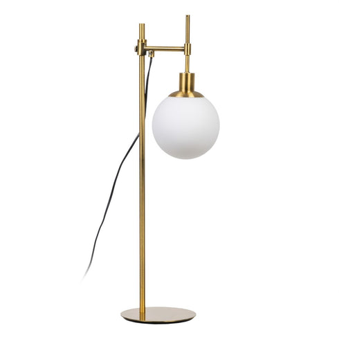 Lámpara de mesa Blanco Dorado Metal Cristal Hierro Hierro/Cristal 40 W 220 V 240 V 220 -240 V 24 x 17 x 65 cm