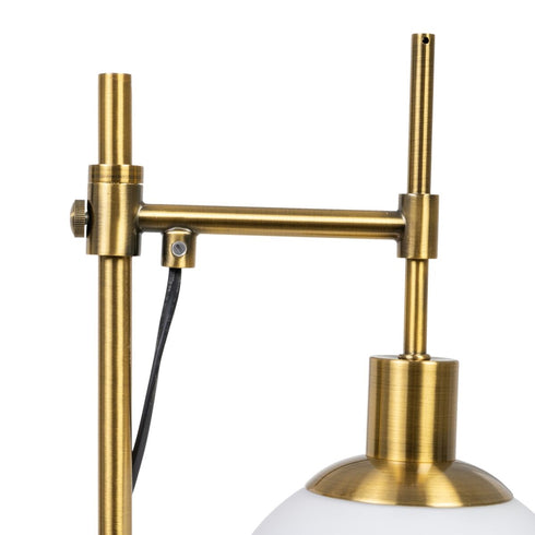 Lámpara de mesa Blanco Dorado Metal Cristal Hierro Hierro/Cristal 40 W 220 V 240 V 220 -240 V 24 x 17 x 65 cm
