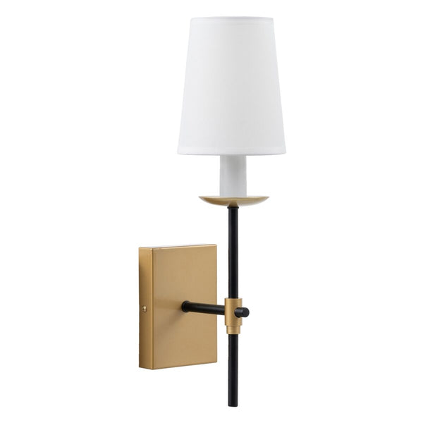 Lámpara de Pared 12 x 15 x 36 cm Negro Dorado Metal Clásico