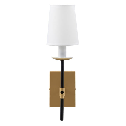 Lámpara de Pared 12 x 15 x 36 cm Negro Dorado Metal Clásico