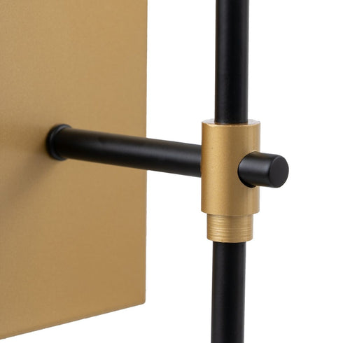 Lámpara de Pared 12 x 15 x 36 cm Negro Dorado Metal Clásico