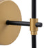 Lámpara de Pared 12 x 15 x 36 cm Negro Dorado Metal Clásico