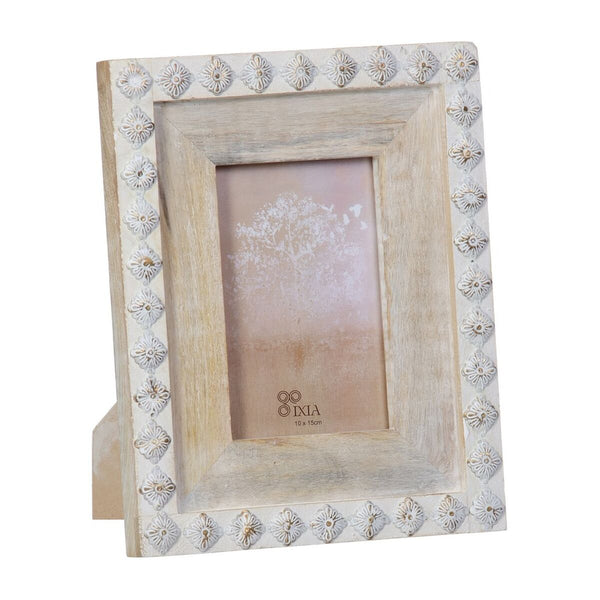 Portafotos 20,5 x 2,5 x 25,5 cm Madera Blanco