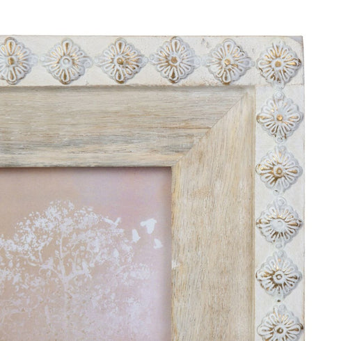 Portafotos 20,5 x 2,5 x 25,5 cm Madera Blanco