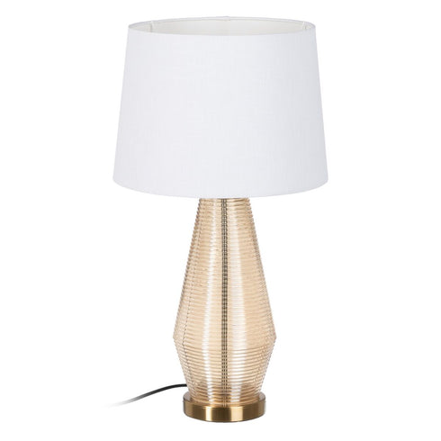 Lámpara de mesa Dorado Lino Metal Hierro 40 W 220 V 33 x 33 x 60 cm