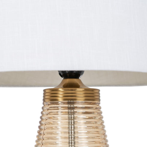 Lámpara de mesa Dorado Lino Metal Hierro 40 W 220 V 33 x 33 x 60 cm