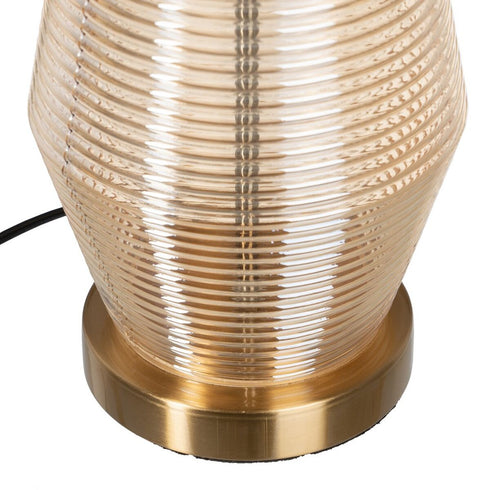 Lámpara de mesa Dorado Lino Metal Hierro 40 W 220 V 33 x 33 x 60 cm