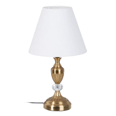 Lámpara de mesa Dorado Lino Metal Hierro 40 W 220 V 25 x 25 x 43 cm