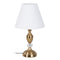 Lámpara de mesa Dorado Lino Metal Hierro 40 W 220 V 25 x 25 x 43 cm