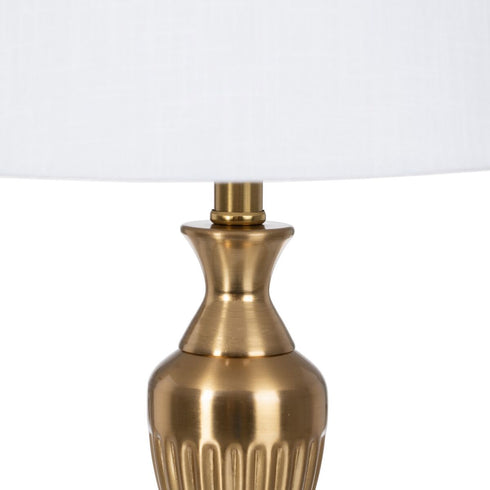 Lámpara de mesa Dorado Lino Metal Hierro 40 W 220 V 25 x 25 x 43 cm
