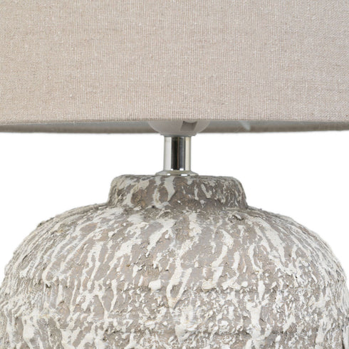 Lámpara de mesa Cerámica Gris 25 x 25 x 40 cm