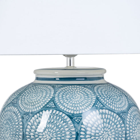 Lámpara de mesa Cerámica Turquesa 41 x 41 x 61 cm