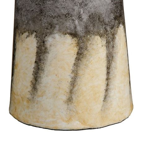 Jarrón Cristal Gris 18 x 18 x 31 cm Crema