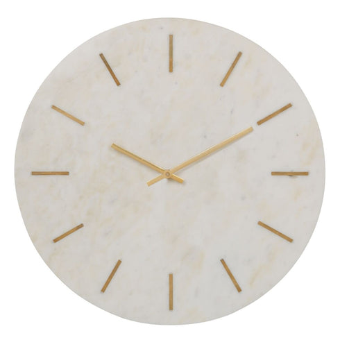 Reloj de Pared 41 x 2 x 41 cm Blanco Mármol